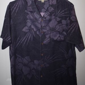 Mens Tommy Bahama Shirt - Large L - Silk